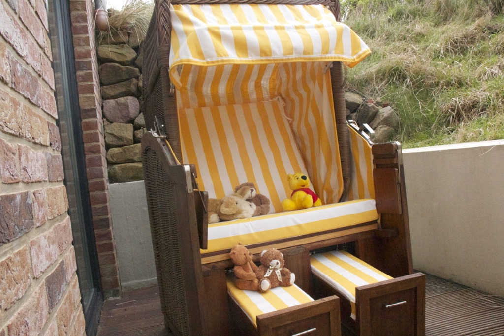 Haute Couture für den Strandkorb der Ferienwohnung Dünenstrand